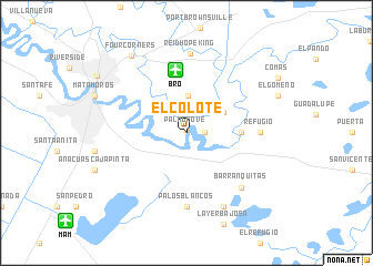 map of El Colote