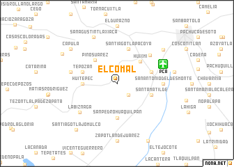 map of El Comal