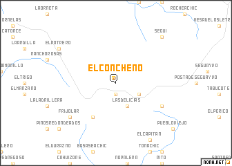 map of El Concheño