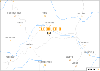 map of El Convenio