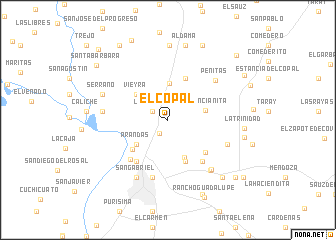 map of El Copal