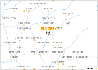 map of El Copey