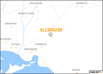 map of El Corazón