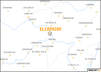 map of El Corazón