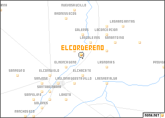 map of El Cordereño