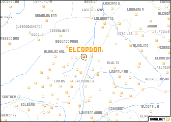 map of El Cordón