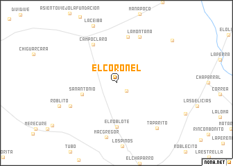 map of El Coronel