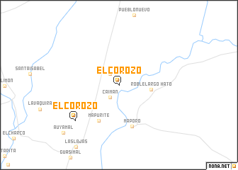 map of El Corozo