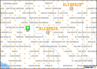 map of El Corozo