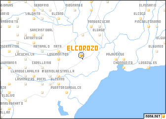 map of El Corozo