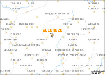 map of El Corozo
