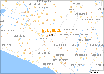 map of El Corozo