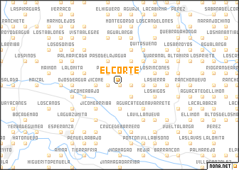 map of El Corte