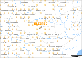 map of El Corzo