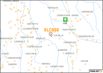 map of El Coso