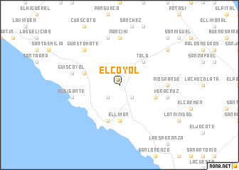 map of El Coyol