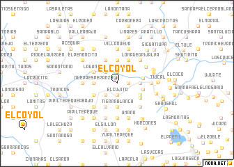 map of El Coyol