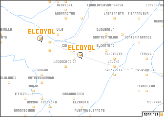 map of El Coyol