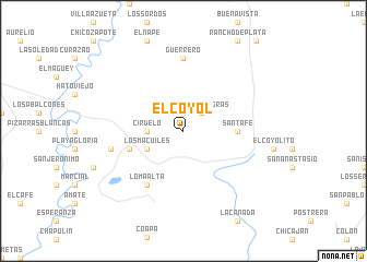 map of El Coyol