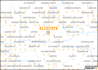 map of El Coyote