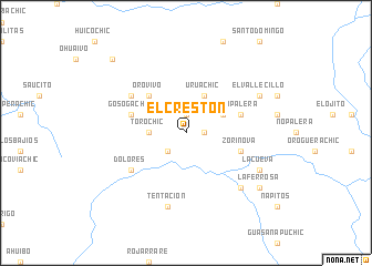 map of El Crestón