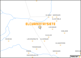 map of El Cuarenta y Siete