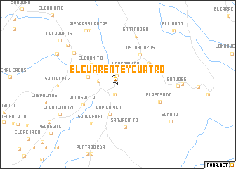 map of El Cuarente y Cuatro