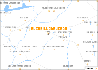 map of El Cubillo de Uceda