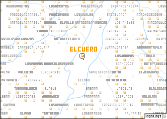 map of El Cuero