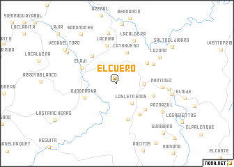 map of El Cuero