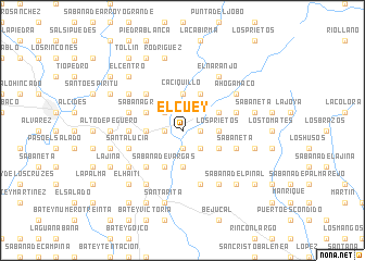 map of El Cuey