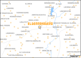 map of El Derramadero