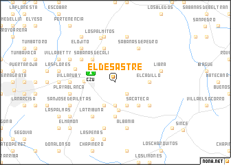 map of El Desastre