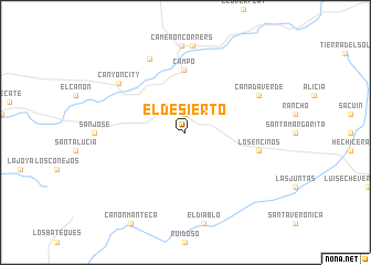 map of El Desierto