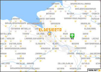 map of El Desierto