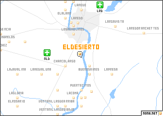 map of El Desierto