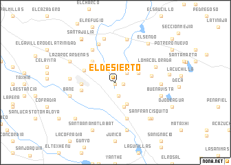 map of El Desierto