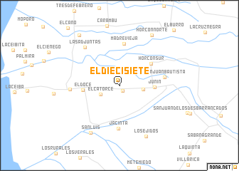 map of El Diecisiete