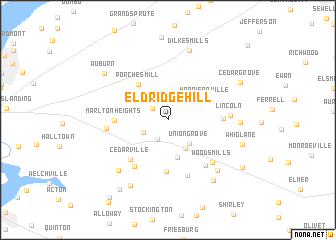map of Eldridge Hill