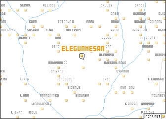 map of Elegunmesan