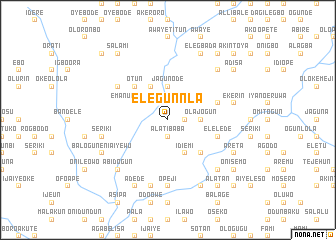 map of Elegun Nla