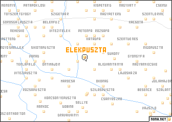 map of Elekpuszta