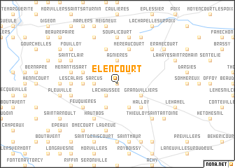 map of Élencourt