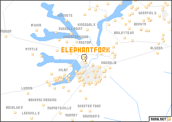 map of Elephant Fork