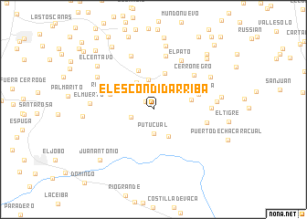 map of El Escondid Arriba