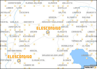 map of El Escondido