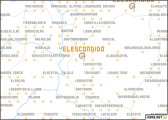 map of El Escondido