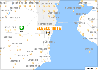 map of El Escondite