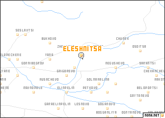 map of Eleshnitsa