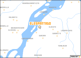 map of El Espantado